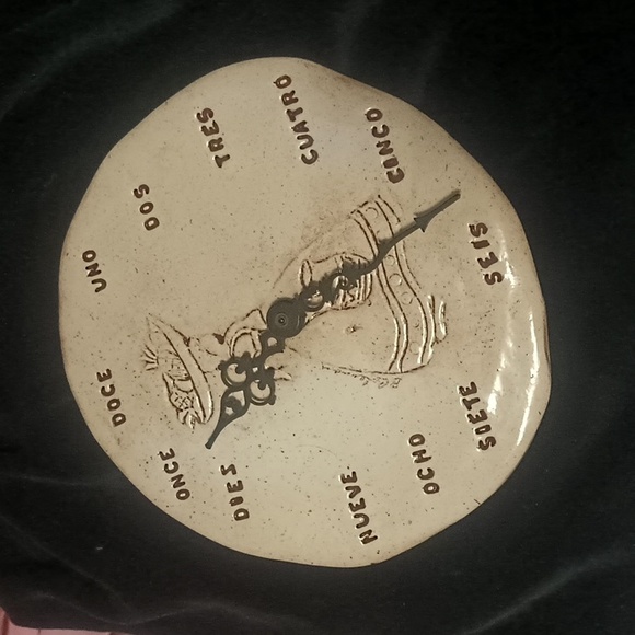 Mexican wall clock handmade by B. Coleman, stamped & personalized - Picture 7 of 7